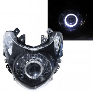 CrazyTheGod SMAX/MAJESTY First generation 2013-present Motorcycles Guide LED Angle-Eye Projector Headlight Headlamp Black for YAMAHA