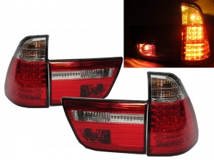 CrazyTheGod E53 X5 1999-2003 PRE-FACELIFT LED Tail Rear Light Red/Clear for BMW V1