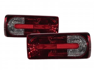 CrazyTheGod G-CLASS W463 1990-present Wagon/Convertible 2D/3D/5D Crystal Tail Rear Light RED/CLEAR for Mercedes-Benz