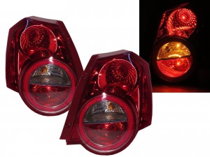 CrazyTheGod Aveo T250 First generation 2009-2011 FACELIFT Hatchback 3D/5D Clear Tail Rear Light Red for CHEVROLET CHEVY