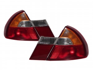 CrazyTheGod MIRAGE 1998-2001 Sedan 4D Clear Tail Rear Light Red for Mitsubishi