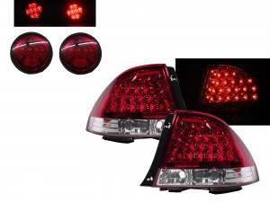 CrazyTheGod Altezza XE10 First generation 1999-2005 Sedan 4D LED Tail Rear Light Red/White for TOYOTA