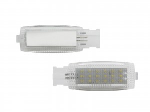 CrazyTheGod Alhambra 2011-Present MPV 5D LED Sunvisor Vanity Mirror Light White for SEAT