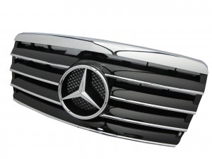 CrazyTheGod W124 1993-1996 Facelifted GRILLE/GRILL 5FIN CHROME/BLACK for Mercedes-Benz