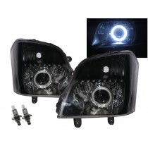 CrazyTheGod Padra First generation 2015-2018 Pickup 2D Guide LED Angel-Eye Projector Headlight Headlamp Black for Zamyad LHD