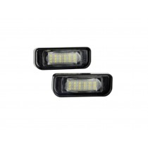 CrazyTheGod S-CLASS W220 Fourth generation 1998-2005 Sedan 4D LED W/ Canbus License Lamp White for Mercedes-Benz