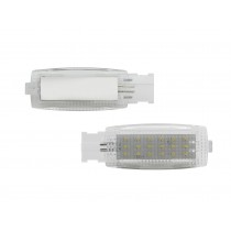 CrazyTheGod Alhambra 2011-Present MPV 5D LED Sunvisor Vanity Mirror Light White for SEAT
