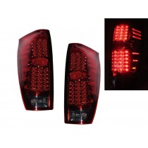 CrazyTheGod Avalanche First generation 2002-2006 Pickup Truck/Ute/Bakkie 4D LED Tail Rear Light Red/Smoke for CHEVROLET CHEVY